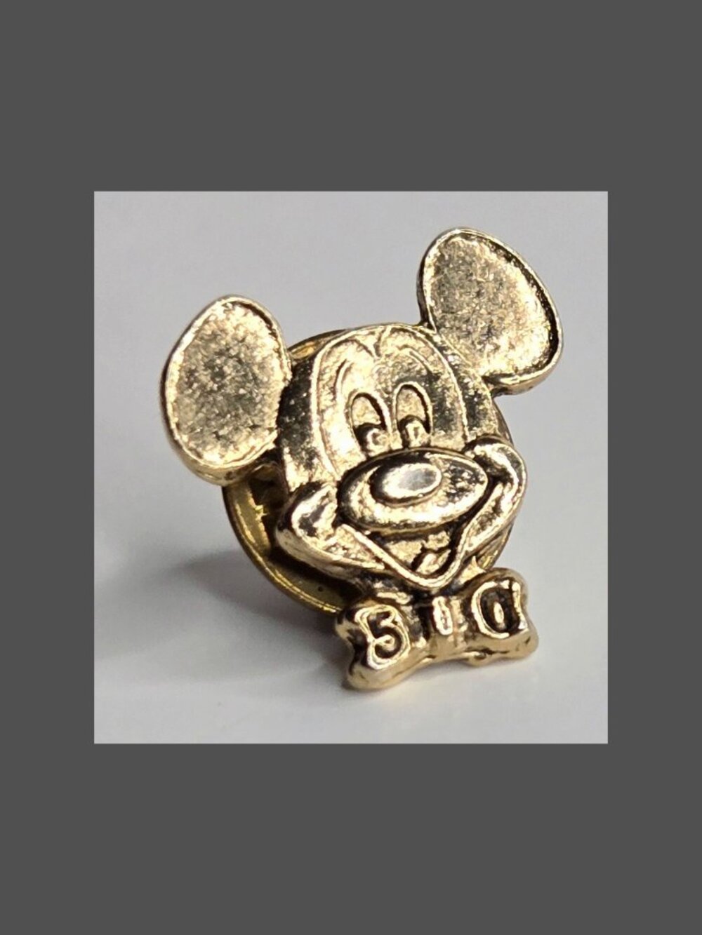 Vintage gold-tone Disney Mickey Mouse pin, Mickey's 50th anniversary in 1978